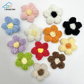 20kom Mliječno paperje Vunena pređa Cvijeće Aplicirane zakrpe DIY Naušnice Ukosnice Nakit Odjeća Dodaci za kosu Materijal Ukrasi