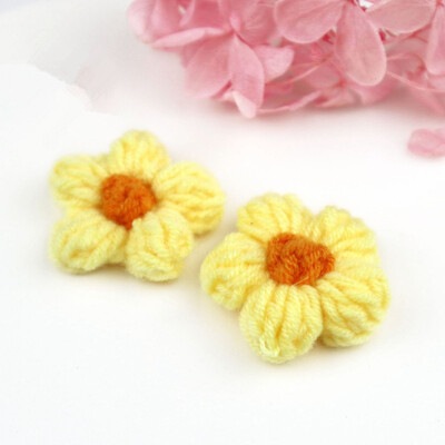 20kom Mliječno paperje Vunena pređa Cvijeće Aplicirane zakrpe DIY Naušnice Ukosnice Nakit Odjeća Dodaci za kosu Materijal Ukrasi