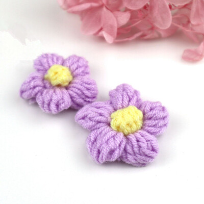 20kom Mliječno paperje Vunena pređa Cvijeće Aplicirane zakrpe DIY Naušnice Ukosnice Nakit Odjeća Dodaci za kosu Materijal Ukrasi