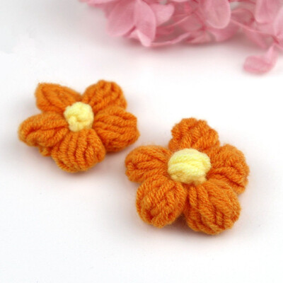 20kom Mliječno paperje Vunena pređa Cvijeće Aplicirane zakrpe DIY Naušnice Ukosnice Nakit Odjeća Dodaci za kosu Materijal Ukrasi