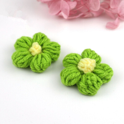 20kom Mliječno paperje Vunena pređa Cvijeće Aplicirane zakrpe DIY Naušnice Ukosnice Nakit Odjeća Dodaci za kosu Materijal Ukrasi