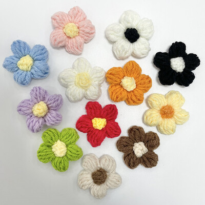 20kom Mliječno paperje Vunena pređa Cvijeće Aplicirane zakrpe DIY Naušnice Ukosnice Nakit Odjeća Dodaci za kosu Materijal Ukrasi