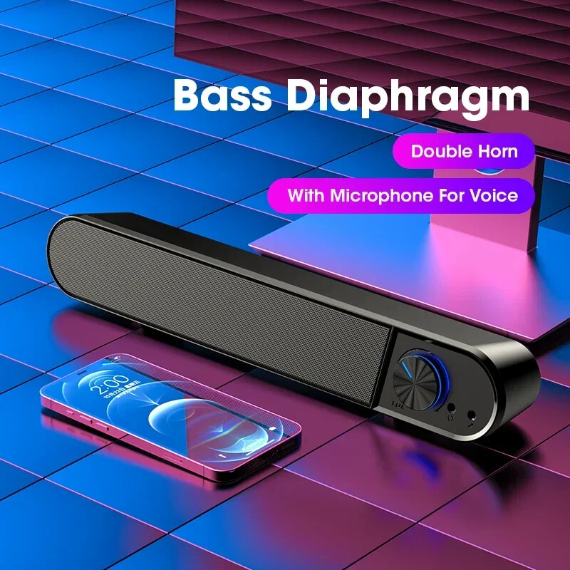 Niye Hot Sale skaļrunis USB vadu augstas kvalitātes zemfrekvences skaļrunis datoru skaļruņi skaņu kaste televizoram datora klēpjdatora tālrunis MP4 stereo zemfrekvences skaļrunis