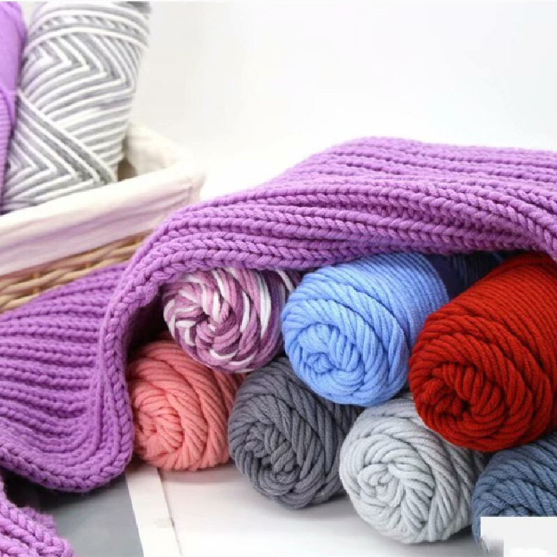 100 g/vnt storio pluošto verpalai, stambūs pieno saldūs, minkšti medvilniniai kūdikių mezgimo vilnos rankiniai mezgimo vilnos nėrimo verpalai, skirti „pasidaryk pats“ megztiniui