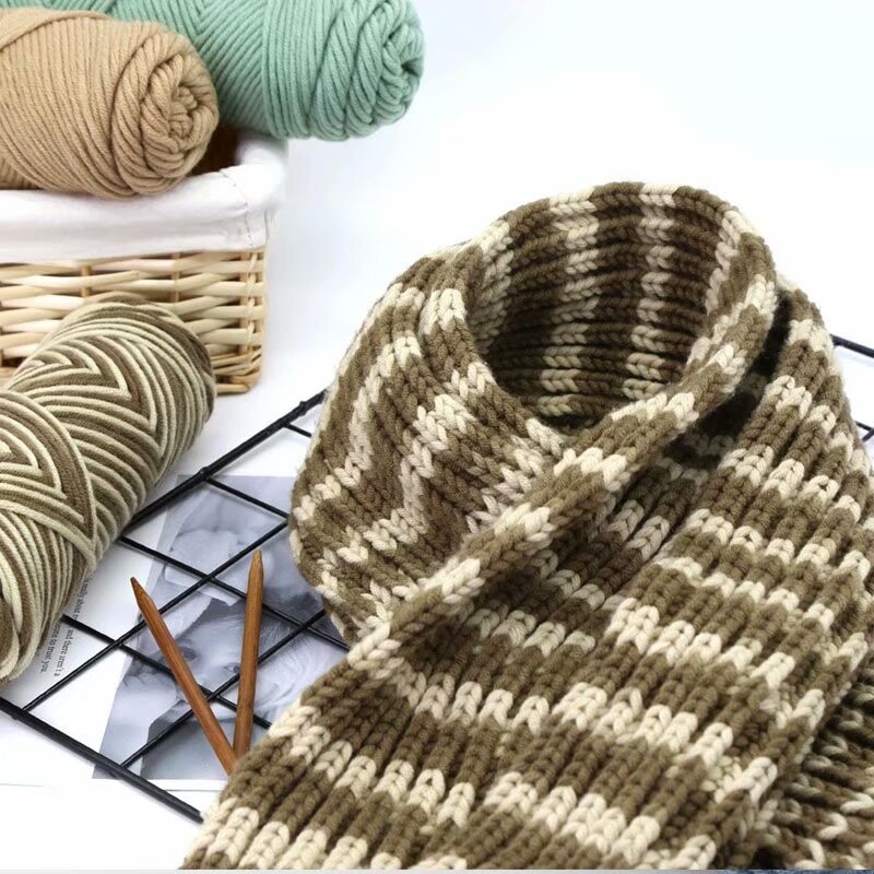 100 g/vnt storio pluošto verpalai, stambūs pieno saldūs, minkšti medvilniniai kūdikių mezgimo vilnos rankiniai mezgimo vilnos nėrimo verpalai, skirti „pasidaryk pats“ megztiniui