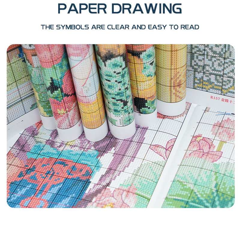 „Joy Sunday“ iš anksto atspausdintas siuvinėjimo kryželiu rinkinys „Easy Pattern“ Aida štampuoto audinio siuvinėjimo rinkinys-Pasveikink Kalėdas