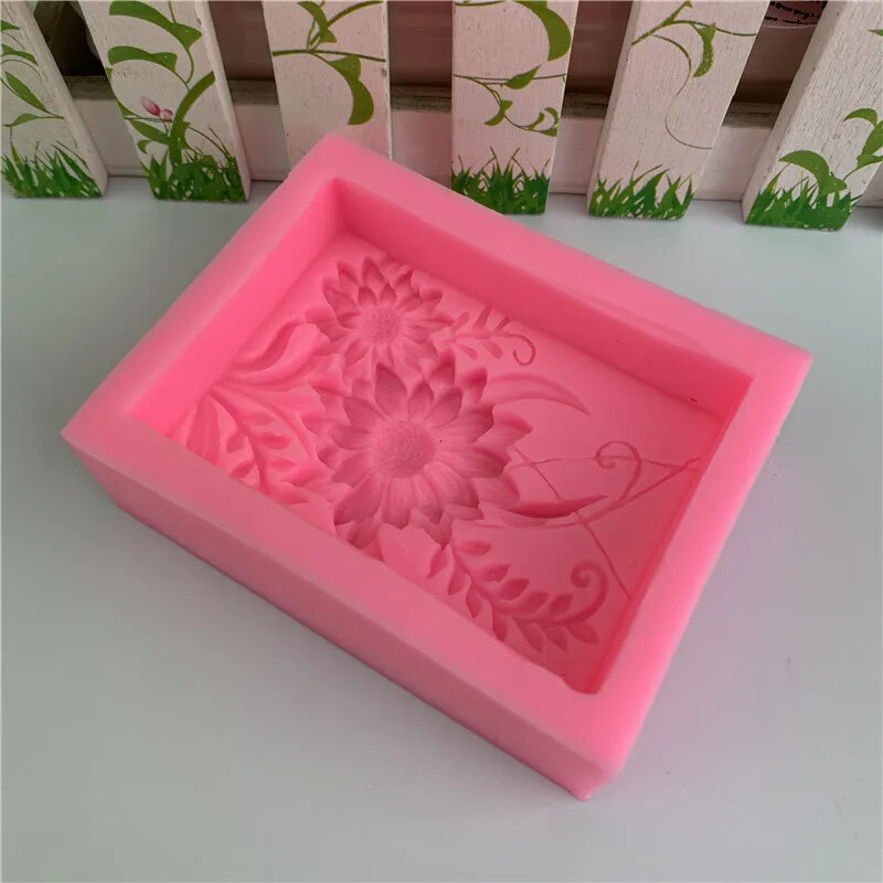 3D reliéfna kvetinová silikónová forma na mydlo, ručne vyrábané nástroje na mydlo do kúpeľne, DIY čokoládová zmrzlina na pečenie, forma na pečenie, bytové dekorácie, sviatočné darčeky