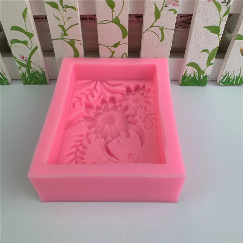 3D reliéfna kvetinová silikónová forma na mydlo, ručne vyrábané nástroje na mydlo do kúpeľne, DIY čokoládová zmrzlina na pečenie, forma na pečenie, bytové dekorácie, sviatočné darčeky