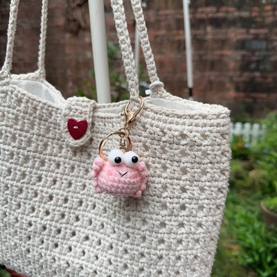 Chei de mașină din lână de catifea de crab colorat croșetate manual, breloc pentru geantă, bijuterii lucrate manual, cadou cu ridicata