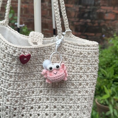 Chei de mașină din lână de catifea de crab colorat croșetate manual, breloc pentru geantă, bijuterii lucrate manual, cadou cu ridicata