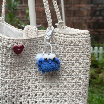 Chei de mașină din lână de catifea de crab colorat croșetate manual, breloc pentru geantă, bijuterii lucrate manual, cadou cu ridicata