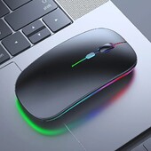 Bežični miš Gaming miš Pozadinsko osvjetljenje USB kompatibilni RGB punjivi miševi Tihi ergonomski igraći miš s pozadinskim osvjetljenjem za prijenosno računalo