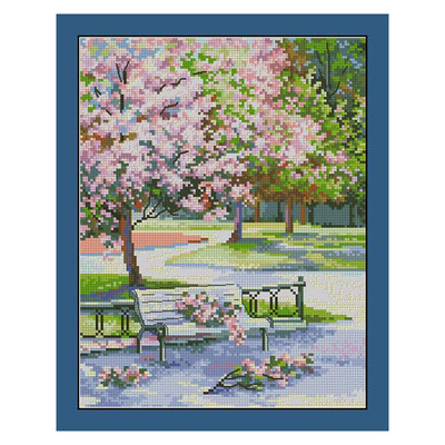 „Amishop Gold Collection“, puikus suskaičiuoto kryžminio dygsnio rinkinys, „Spring in the Park Garden“ kėdžių suoliukas, „Sakura Blossom Rto M486“