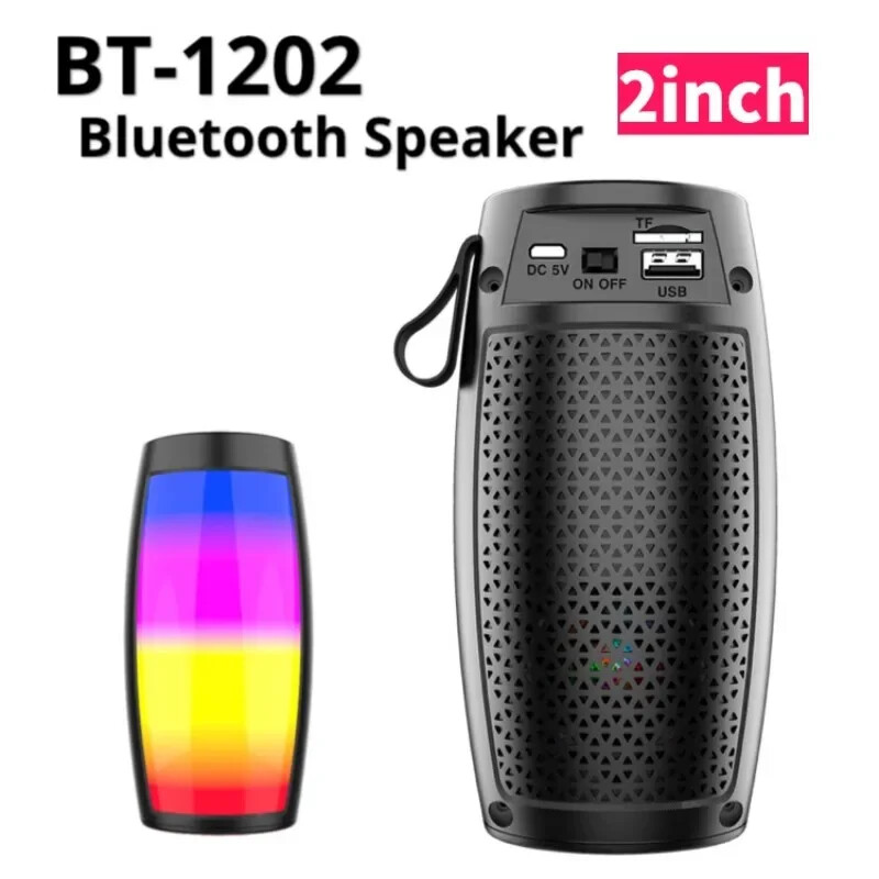 1202 TWS Šokujúci silný basový vonkajší prenosný bezdrôtový Bluetooth reproduktor pre domácnosť malý reproduktor s vysokou hlasitosťou subwoofer