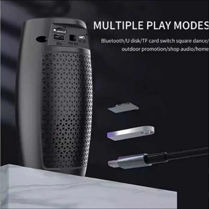 1202 TWS Šokujúci silný basový vonkajší prenosný bezdrôtový Bluetooth reproduktor pre domácnosť malý reproduktor s vysokou hlasitosťou subwoofer