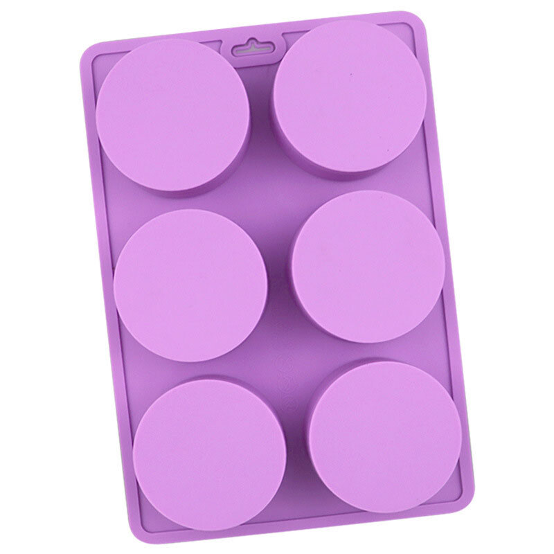 Силиконови форми за сапун с 6 кухини, кръгла форма на животински шарки Направи си сам ръчно изработена форма за сапун Преносими уникални инструменти за правене на сапун