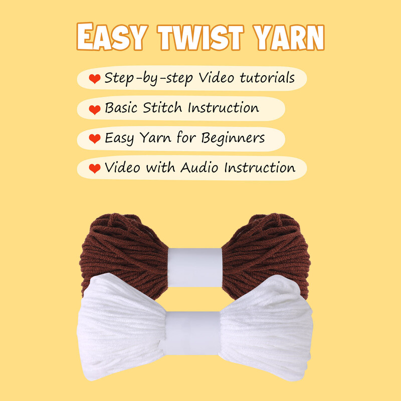 Ručno heklanje Diy Životinjski set za početnike Pređa za pletenje Konac Igle Kuke Pleteni alat Plišana lutka Materijal Torba Kompletan set