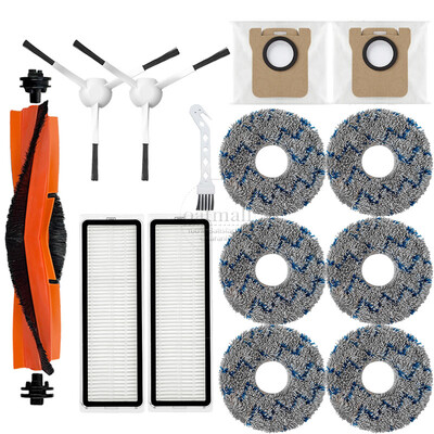 Tartozékok Xiaomi Robot Vacuum S20+ / S10+ porszívóhoz alkatrészcsere készlet főkefe Hepa szűrő felmosó párnák