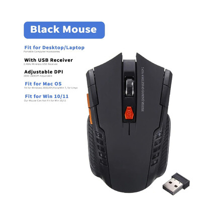 2.4GHz Bežični miš Optički miš Miš Gaming s USB prijemnikom Gamer 2000DPI Miš sa 6 tipki za računala Dodaci za prijenosna računala