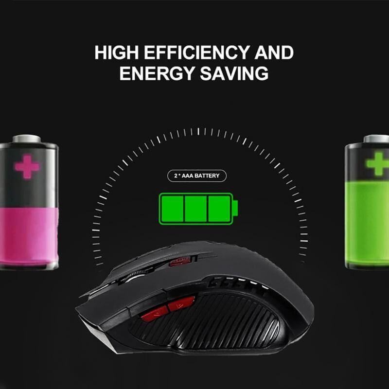 2.4GHz Bežični miš Optički miš Miš Gaming s USB prijemnikom Gamer 2000DPI Miš sa 6 tipki za računala Dodaci za prijenosna računala