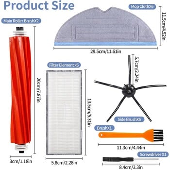 Ανταλλακτικά για Roborock S7 , Ανταλλακτικά για Roborock S7/S7+/T7S Plus/T7, κύριες βούρτσες, φίλτρα, πλαϊνές βούρτσες