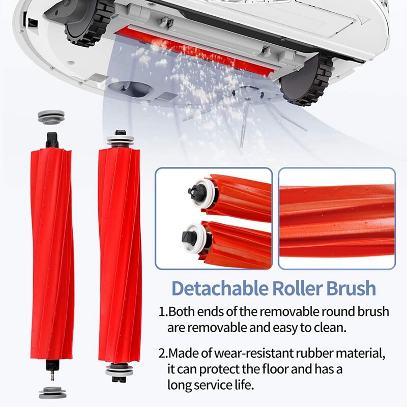 Roborock S7 atsarginės dalys, Roborock S7/S7+/T7S Plus/T7 atsarginės dalys, pagrindiniai šepečiai, filtrai, šoniniai šepečiai