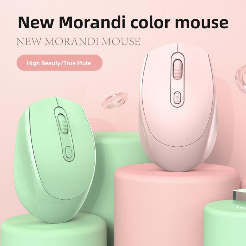 2.4G bežični miš Baterija Macaron Višebojni prijenosni ergonomski igraći miš Bežični miš za računalo Mause Mute Mouse za prijenosno računalo