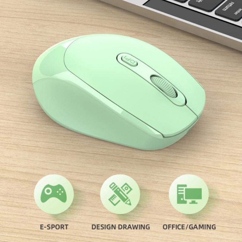 2.4G bežični miš Baterija Macaron Višebojni prijenosni ergonomski igraći miš Bežični miš za računalo Mause Mute Mouse za prijenosno računalo