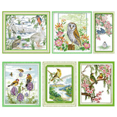 Džiaugsmo sekmadienio kryžminio dygsnio rinkiniai Raudonsnapiai Leiothrix raštai „pasidaryk pats“ siuvinėjimo adata