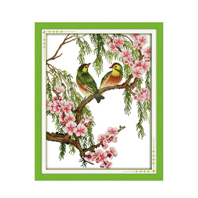 Džiaugsmo sekmadienio kryžminio dygsnio rinkiniai Raudonsnapiai Leiothrix raštai „pasidaryk pats“ siuvinėjimo adata