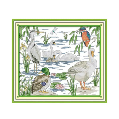 Džiaugsmo sekmadienio kryžminio dygsnio rinkiniai Raudonsnapiai Leiothrix raštai „pasidaryk pats“ siuvinėjimo adata