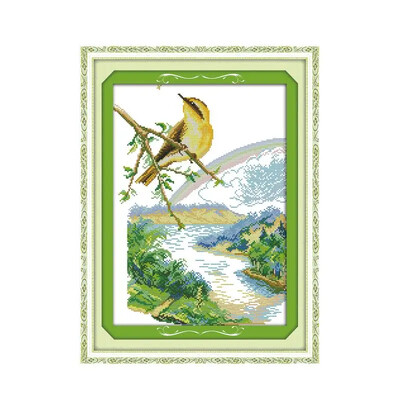 Džiaugsmo sekmadienio kryžminio dygsnio rinkiniai Raudonsnapiai Leiothrix raštai „pasidaryk pats“ siuvinėjimo adata