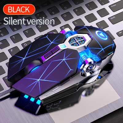 Ergonomski žičani miš za igranje RGB Mute miš s LED pozadinskim osvjetljenjem 3200 dpi USB mehanička miš sa 6 gumba za PC prijenosno računalo igrač