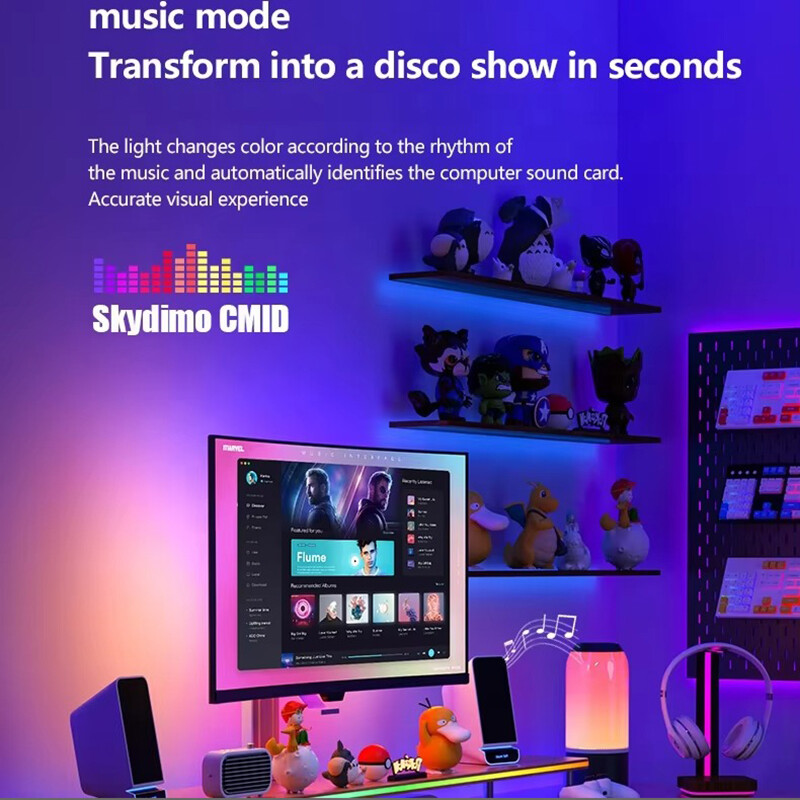 Skydimo Color Music Game Sync 24" Screen Gaming Amosphere Ambient Smart TV Οθόνη LED Λωρίδα οπίσθιου φωτισμού για οθόνη υπολογιστή