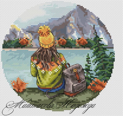 Siuvinėjimo kryželiu rinkinys Atgal Girl Series 22 28ct 18ct 14ct 11ct gali būti pritaikytas pagal užsakymą spausdintas audinys, rankinis medžiagos krepšys