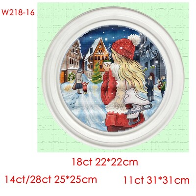 Siuvinėjimo kryželiu rinkinys Atgal Girl Series 22 28ct 18ct 14ct 11ct gali būti pritaikytas pagal užsakymą spausdintas audinys, rankinis medžiagos krepšys