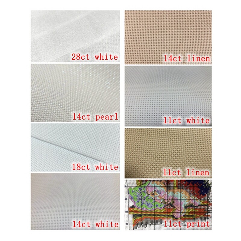 Siuvinėjimo kryželiu rinkinys Atgal Girl Series 22 28ct 18ct 14ct 11ct gali būti pritaikytas pagal užsakymą spausdintas audinys, rankinis medžiagos krepšys