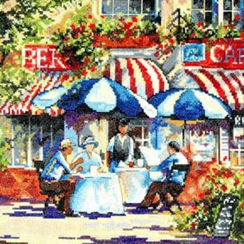 Cafe In The Sun Counted Cross Stitch Patterns Kit Unprinted Canvas Embroidery Package 11 14CT DIY Handmade Crafts Σετ Ζωγραφική