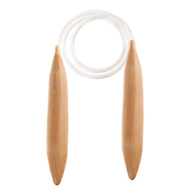 15/20/25 mm Drvene goleme igle Kružne igle za pletenje s dvostrukim vrhom za debelu pređu Alat za tkanje džempera s ogromnim rubovima