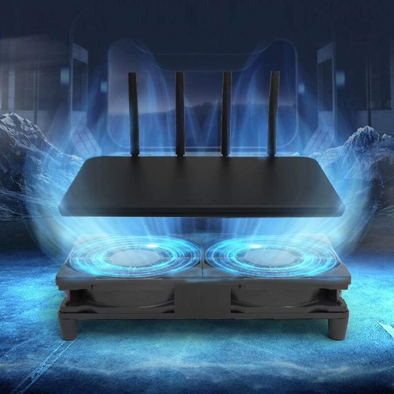 USB aušinimo ventiliatorius itin tylus pagrindo laikiklis maršrutizatorius WIFI optinis modemas priedėlis šilumos kriauklė didelė vėjo galia