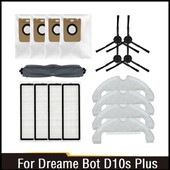 17 ks pre robotický vysávač Dreame D10S Plus / RLS6AD, hlavné bočné kefy, filter, vrecká na mop, vymeniteľné príslušenstvo