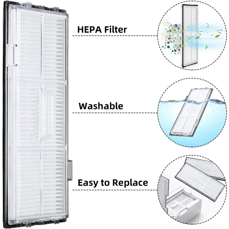 18 DB Kiegészítő készlet Roborock S8 /S8+/ S8 Plus/ S8 Pro Ultra Robot Vacuum Dual főkefe oldalkefe szűrőmosóhoz