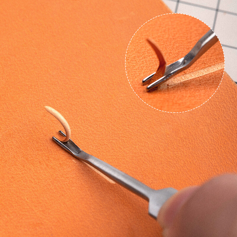 WUTA Kožni alati Groover Alat za ljuštenje Rubovi za košenje rubova Uređaj za kopanje rova DIY Ručni radni alat Novčanik Nabor Presavijena linija