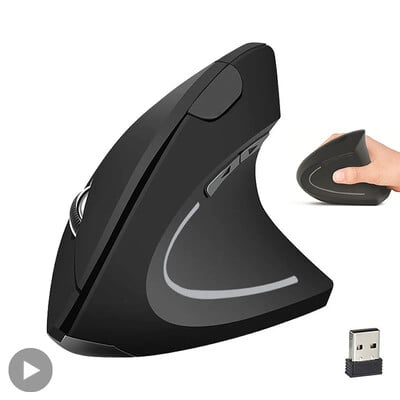 Mouse vertical USB fără fir, ergonomic, reîncărcabil, pentru computer portabil, pentru computer, laptop, notebook, accesorii pentru jocuri Mause Mous