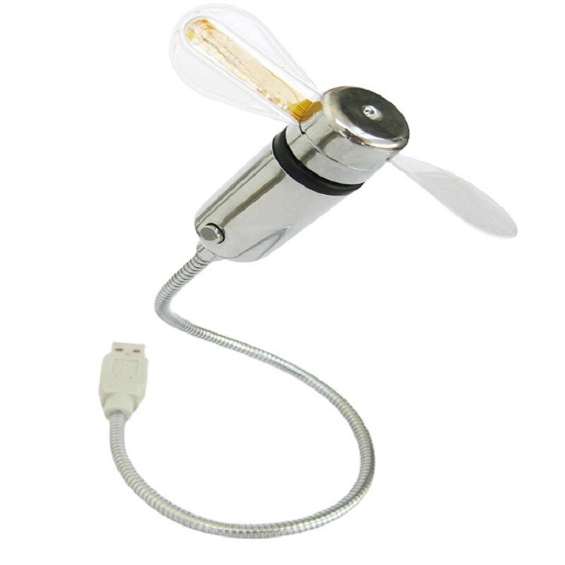 USB ventilátor Connect PhoDurable nastaviteľný mini flexibilný ventilátor LED svetlo USB port časové hodiny stolové hodiny cool gadget displej času