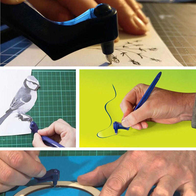 Amatų pjovimo įrankių rinkinys 360 laipsnių besisukantis giroskopinis pjovimo menas pjovimo įrankiai su pjovimo rašikliu 15/30/45 laipsnių peiliai, pjovimo kilimėlis