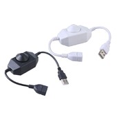 DC5V USB LED šviesos diodo prailginimo greičio reguliatorius jungikliai Maitinimo kabelio valdiklis USB lubų ventiliatoriui USB LED lemputė 25UB