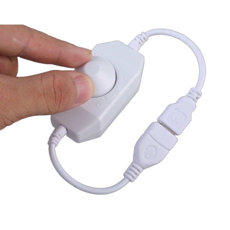 DC5V USB LED šviesos diodo prailginimo greičio reguliatorius jungikliai Maitinimo kabelio valdiklis USB lubų ventiliatoriui USB LED lemputė 25UB