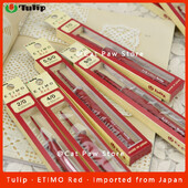 1 gabalas Etimo raudonos nėrimo tulpės originalios „pasidaryk pats“ tulpės nėrimo kabliukas, nėrimo adatos Megztos kabliukai nėrimo priedai