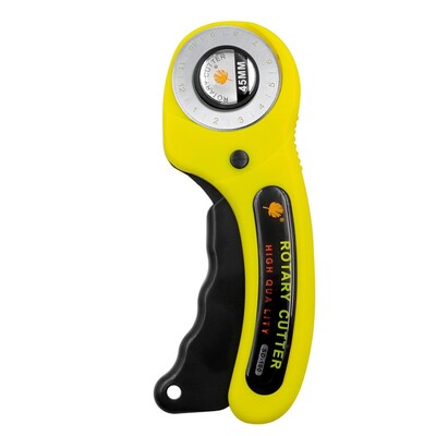 Set de tăietor rotativ de 45 mm Instrument de tăiere pentru artizanat din piele cu mâner ergonomic pentru bricolaj, prelucrare de țesături, cusut, matlasare.